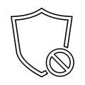 Security Disable Icon In Outline Style