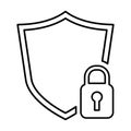 Security Lock Icon In Outline Style Royalty Free Stock Photo