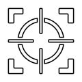 Shooting Target Icon Line Vector graphics Royalty Free Stock Photo