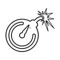 Time Bomb Icon Line Vector graphics Royalty Free Stock Photo