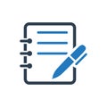 Write a Diary Icon Royalty Free Stock Photo