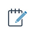 Write note icon. vector graphics Royalty Free Stock Photo