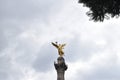 Mexico City, Mexico 24 august 2019 The Angel of Independence in Mexico City, Avenida Reforma, on a cloudy day