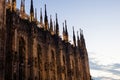 Beautiful Milan cathedral close up view. Duomo di Milano closeup