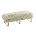 Beautiful milk fluffy bench made of wool on an isolated background. 3D rendering