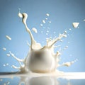 Beautiful milk splash - ai generated image Royalty Free Stock Photo