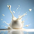 Beautiful milk splash - ai generated image