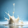 Beautiful milk splash - ai generated image