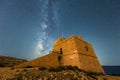 A beautiful Milky Way night time photograph of the Dwejra Watch Tower