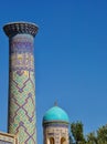 Beautiful minaret and dome in oriental, Islamic style.