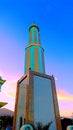 the beautiful minaret of the mosque in afternoon