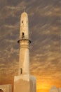 Beautiful minaret at sunset, khamis mosque Bahrain