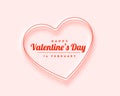 Beautiful minimal valentines day greeting card design