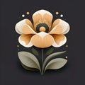 beautiful and minimalist flower illustration