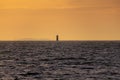 Beautiful minimalist seascape at sunset Royalty Free Stock Photo