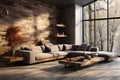 Beautiful, minimalistic interior design. Generative AI
