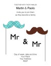 Beautiful minimalistic wedding invitation for same-sex couple