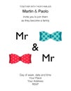 Beautiful minimalistic wedding invitation for same-sex couple