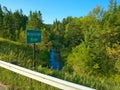 Beautiful Mississippi River flowing north near Itasca State Park in Minnesota