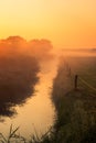 Beautiful misty morning in the Netherlands