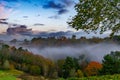 Beautiful misty view from Rosslyn chapel in Scotland Royalty Free Stock Photo