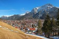 Beautiful mittenwald village and karwendel mountains