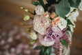 Beautiful mixed flower wedding decoration Royalty Free Stock Photo