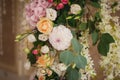 Beautiful mixed flower wedding decoration Royalty Free Stock Photo