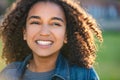 Beautiful Mixed Race African American Girl Teenager Smiling WIth Perfect Teeth Royalty Free Stock Photo
