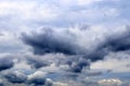 Beautiful mixed white and dark cloud formations on a blue sky Royalty Free Stock Photo