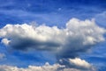 Beautiful mixed white and dark cloud formations on a blue sky Royalty Free Stock Photo