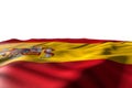 Nice day of flag 3d illustration - mockup image of Spain flag lie with perspective view isolated on white with place for your