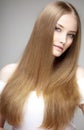 Beautiful model with healthy shiny long hair. Beauty luxurious h Royalty Free Stock Photo