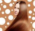 Beautiful model with healthy shiny long hair. Beauty luxurious h Royalty Free Stock Photo