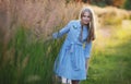 Beautiful Model Teenage girl on grass Royalty Free Stock Photo