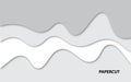 beautiful modern abstract papercut style elegant fluid background design Free Vector.paper cut background with wave.