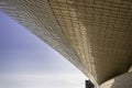 The beautiful and modern architecture of the MAAT museum in the city of Lisbon in Portugal. Contemporary building structure in Royalty Free Stock Photo