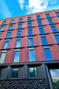 Beautiful modern building against the blue sky. Royalty Free Stock Photo