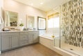 Beautiful Modern Custom Master Bathroom Royalty Free Stock Photo