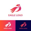 Beautiful Modern Eagle Concept Logo Design With Variation Background