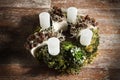 Beautiful modern homemade advent wreath