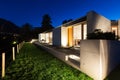 Beautiful modern house in cement Royalty Free Stock Photo