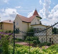 Beautiful modern house with a garden in a yard  in Zagreb, Croatia Royalty Free Stock Photo