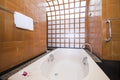 Beautiful modern jacuzzi bathtub Royalty Free Stock Photo
