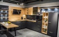 Beautiful modern kitchen in luxury contemporary home interior