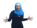 Beautiful Modern Muslim Woman Screaming