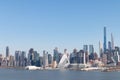 Beautiful Modern Midtown Manhattan Skyline with Tall Skyscrapers in New York City along the Hudson River Royalty Free Stock Photo