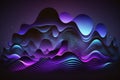 Beautiful Modern Wave Background in Purple Blue colors. Creative Warp wave Background suitable for graphic design, flyers and