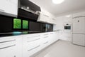 Beautiful modern white kitchen Royalty Free Stock Photo