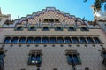 Beautiful modernisme architecture by Josep Puig i Cadafalch - Casa Amatller in Illa de la Discordia part of Eixample Royalty Free Stock Photo